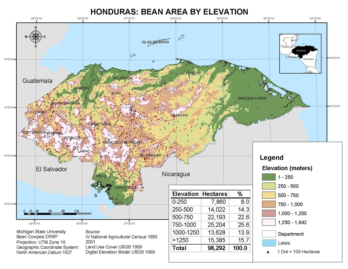 зураг Гондурас elevation