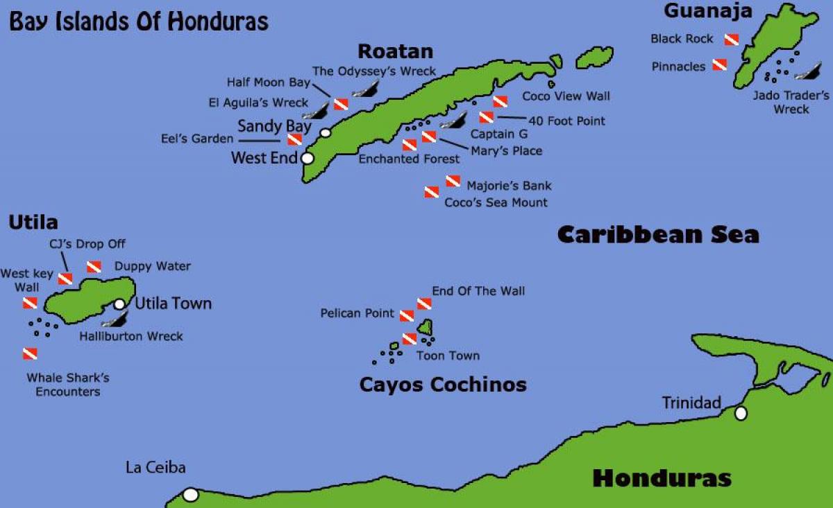 арлууд Гондурас газрын зураг