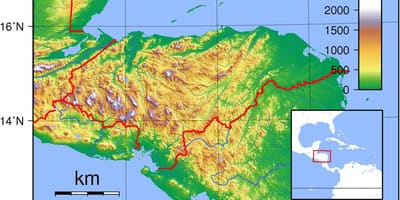 Зураг Гондурас байр зүйн