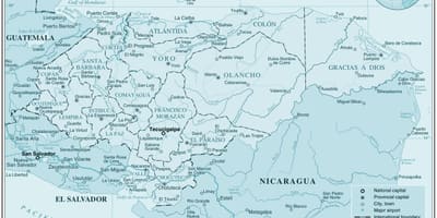 Газрын зураг нь бодит зураг Гондурас