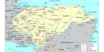 Гондурас газрын зураг бүхий хотууд