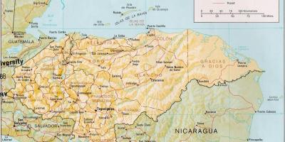 Roatan булан арал Гондурас газрын зураг